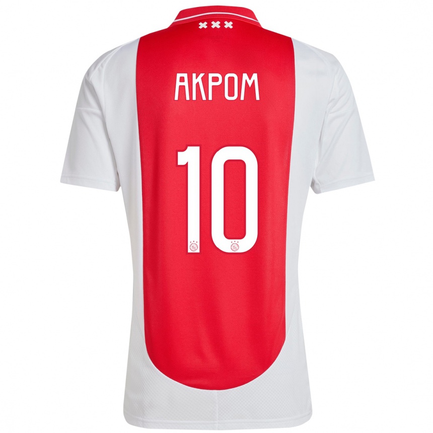 Niño Fútbol Camiseta Chuba Akpom #10 Rojo Blanco 1ª Equipación 2024/25 Perú