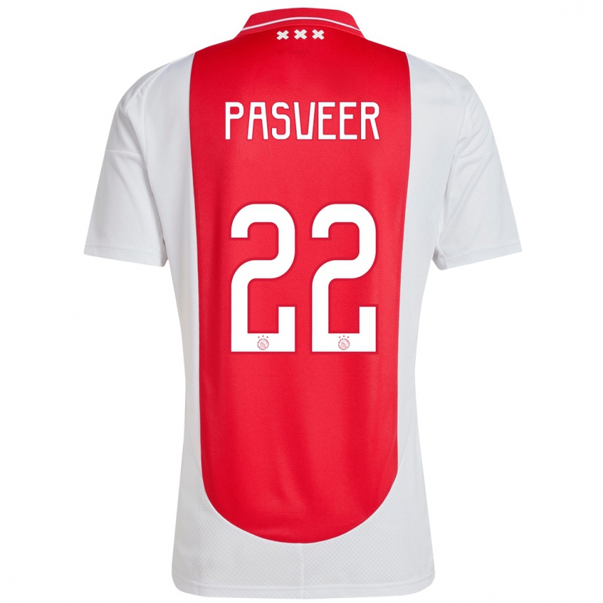 Niño Fútbol Camiseta Remko Pasveer #22 Rojo Blanco 1ª Equipación 2024/25 Perú