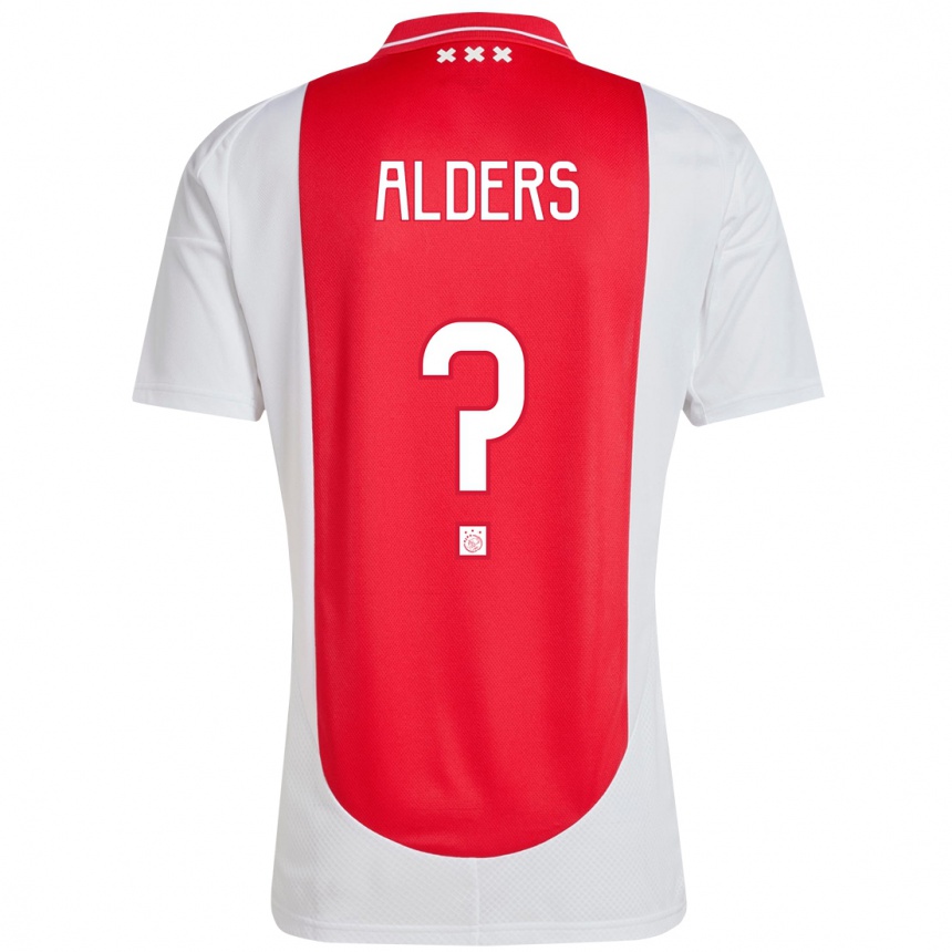 Niño Fútbol Camiseta Gerald Alders #0 Rojo Blanco 1ª Equipación 2024/25 Perú