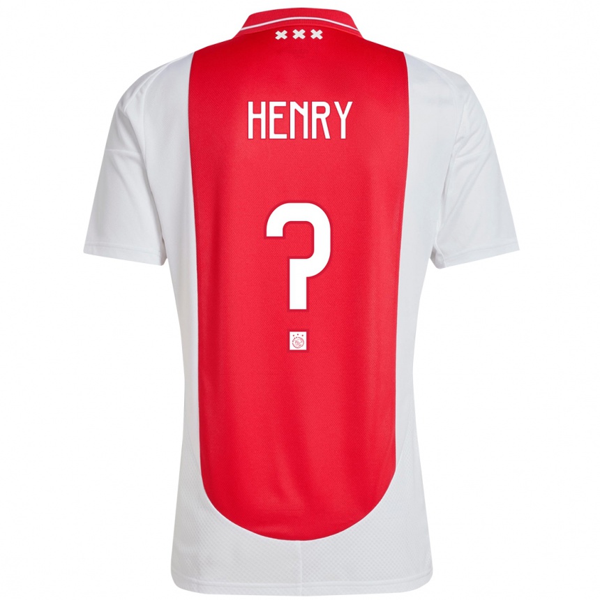 Niño Fútbol Camiseta Alvaro Henry #0 Rojo Blanco 1ª Equipación 2024/25 Perú