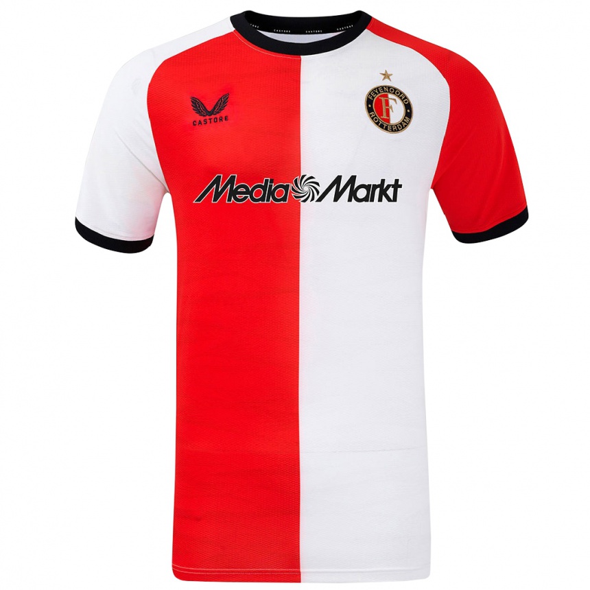 Niño Fútbol Camiseta Bart Nieuwkoop #2 Rojo Blanco 1ª Equipación 2024/25 Perú