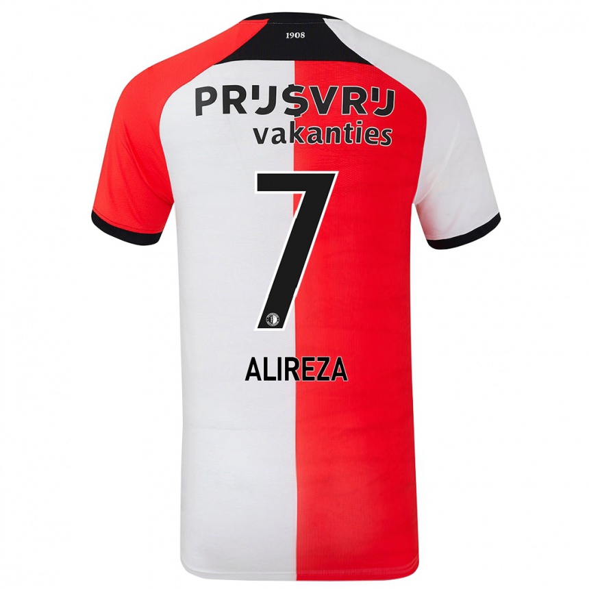 Niño Fútbol Camiseta Alireza Jahanbakhsh #7 Rojo Blanco 1ª Equipación 2024/25 Perú