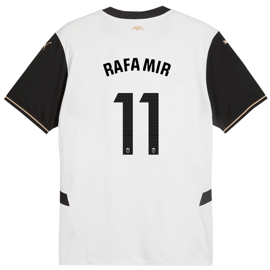 Niño Fútbol Camiseta Rafa Mir #11 Blanco Negro 1ª Equipación 2024/25 Perú