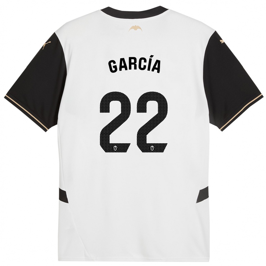 Niño Fútbol Camiseta Azael García #22 Blanco Negro 1ª Equipación 2024/25 Perú