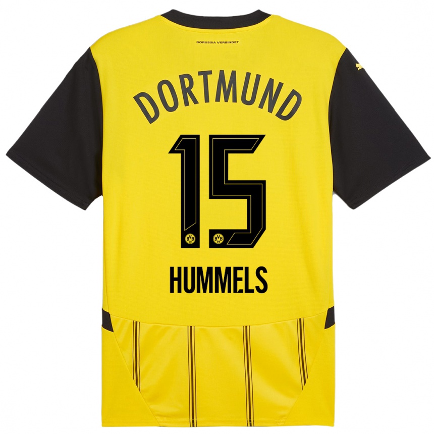 Niño Fútbol Camiseta Mats Hummels #15 Amarillo Negro 1ª Equipación 2024/25 Perú