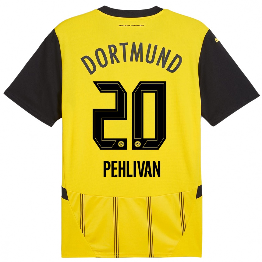 Niño Fútbol Camiseta Miran Pehlivan #20 Amarillo Negro 1ª Equipación 2024/25 Perú