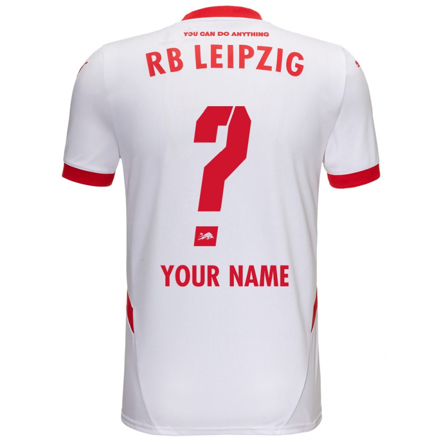 Niño Fútbol Camiseta Su Nombre #0 Blanco Rojo 1ª Equipación 2024/25 Perú