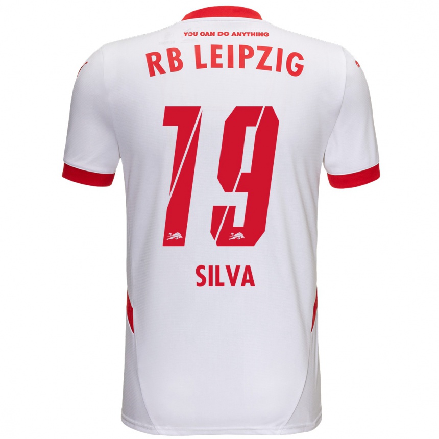 Niño Fútbol Camiseta André Silva #19 Blanco Rojo 1ª Equipación 2024/25 Perú