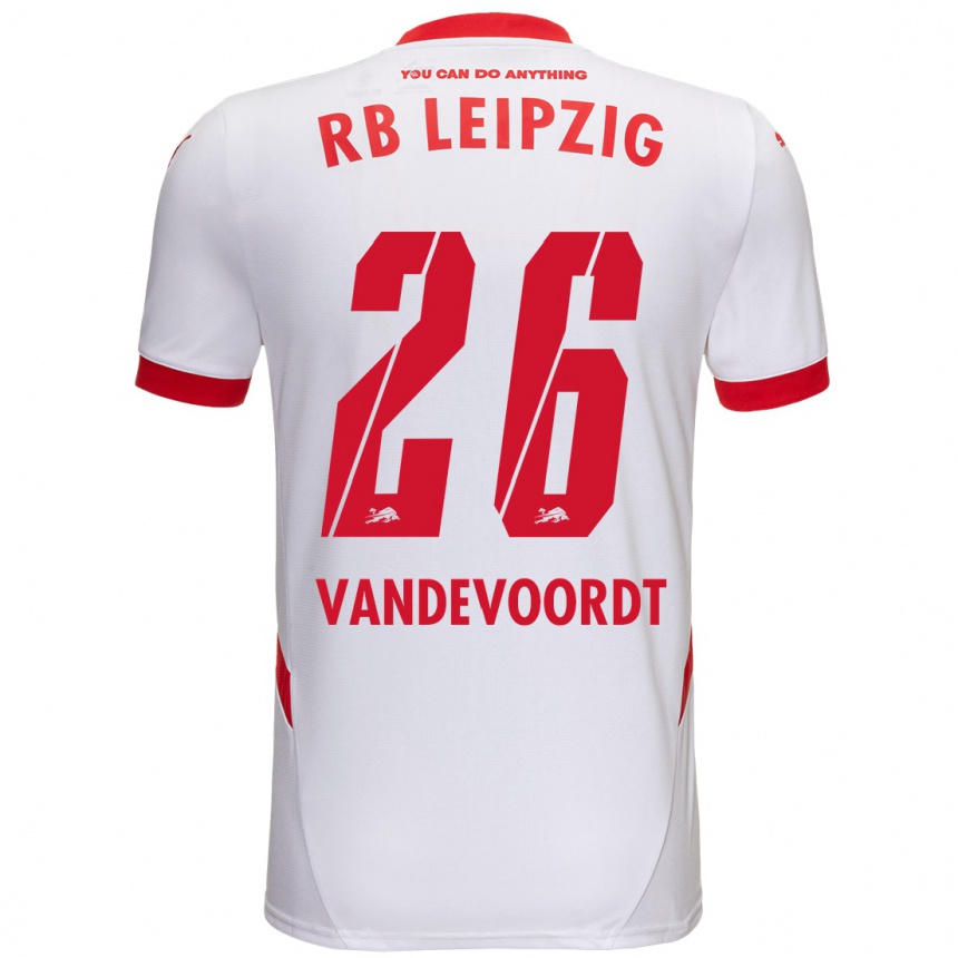 Niño Fútbol Camiseta Maarten Vandevoordt #26 Blanco Rojo 1ª Equipación 2024/25 Perú