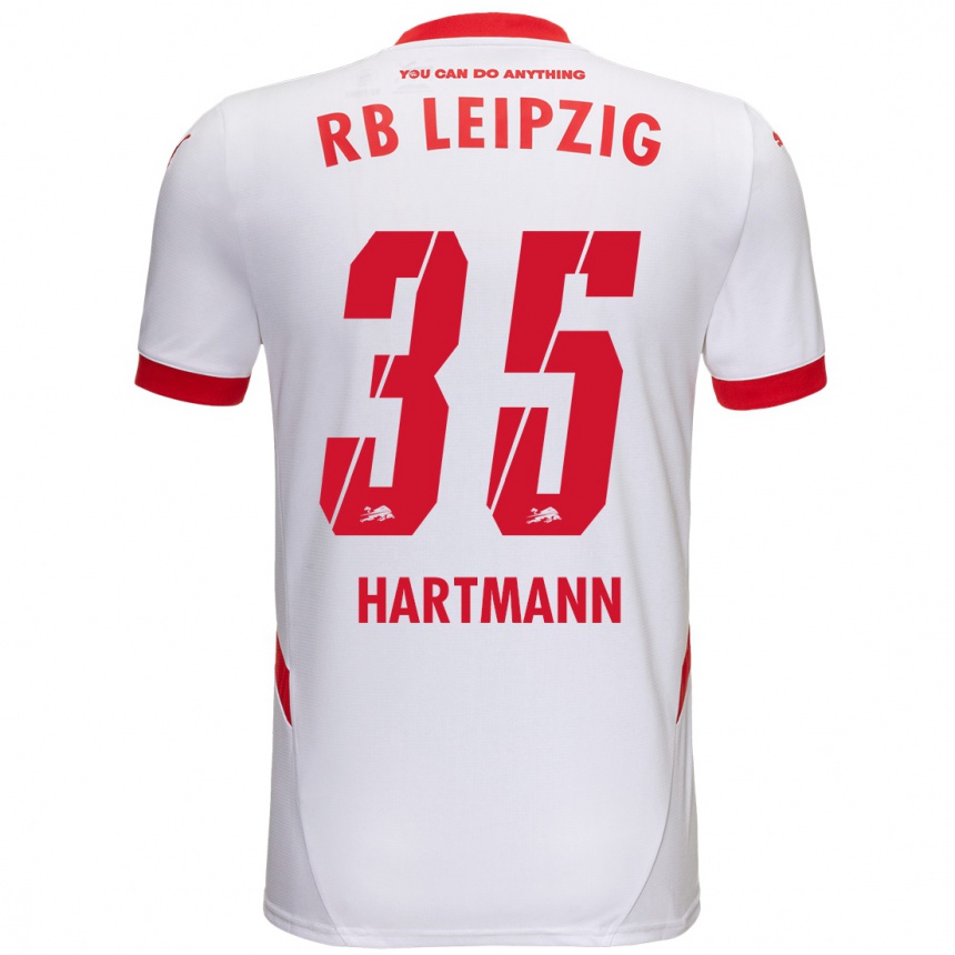 Niño Fútbol Camiseta Fabrice Hartmann #35 Blanco Rojo 1ª Equipación 2024/25 Perú