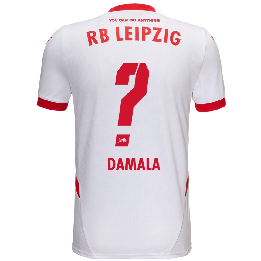 Niño Fútbol Camiseta Bilal Damala #0 Blanco Rojo 1ª Equipación 2024/25 Perú