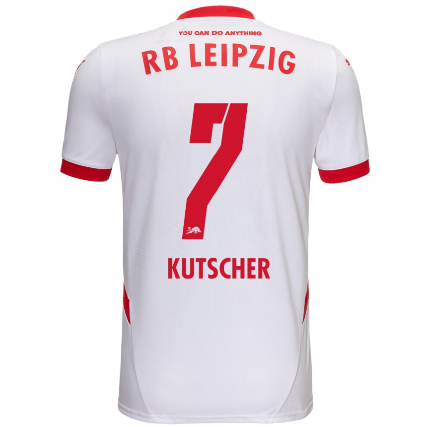 Niño Fútbol Camiseta Matthes Kutscher #7 Blanco Rojo 1ª Equipación 2024/25 Perú