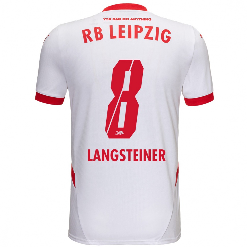 Niño Fútbol Camiseta Toni Langsteiner #8 Blanco Rojo 1ª Equipación 2024/25 Perú