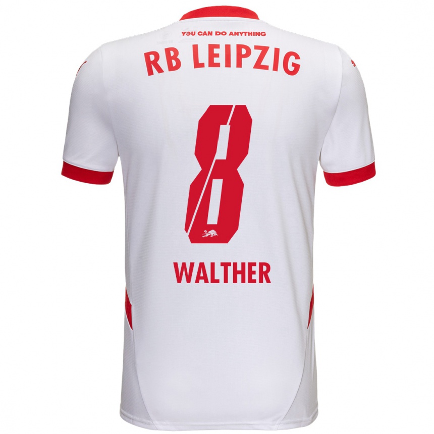 Niño Fútbol Camiseta Kofi Walther #8 Blanco Rojo 1ª Equipación 2024/25 Perú