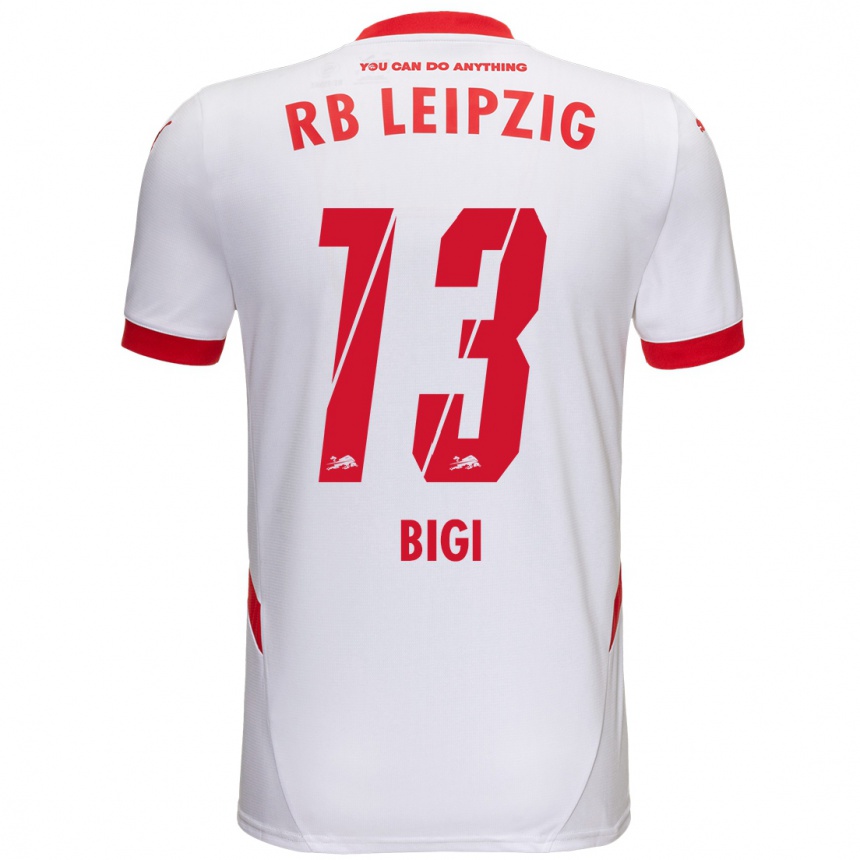 Niño Fútbol Camiseta Samim Bigi #13 Blanco Rojo 1ª Equipación 2024/25 Perú