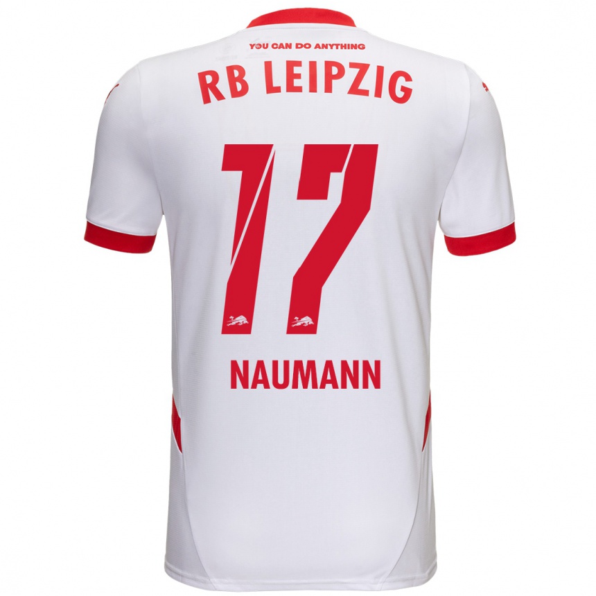 Niño Fútbol Camiseta Carlos Naumann #17 Blanco Rojo 1ª Equipación 2024/25 Perú