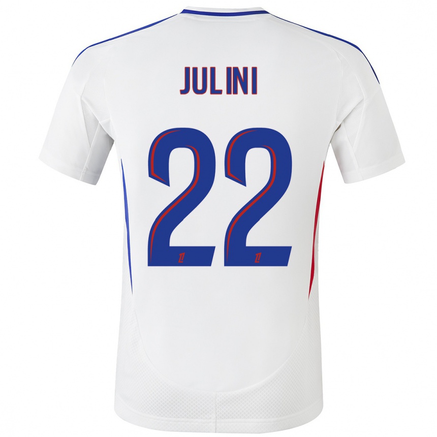 Niño Fútbol Camiseta Sally Julini #22 Blanco Azul 1ª Equipación 2024/25 Perú