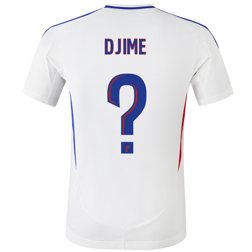 Niño Fútbol Camiseta Ahmed Djime #0 Blanco Azul 1ª Equipación 2024/25 Perú