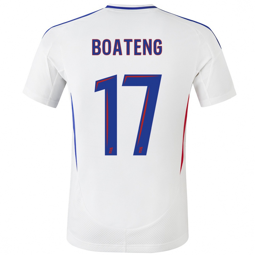 Niño Fútbol Camiseta Jerome Boateng #17 Blanco Azul 1ª Equipación 2024/25 Perú