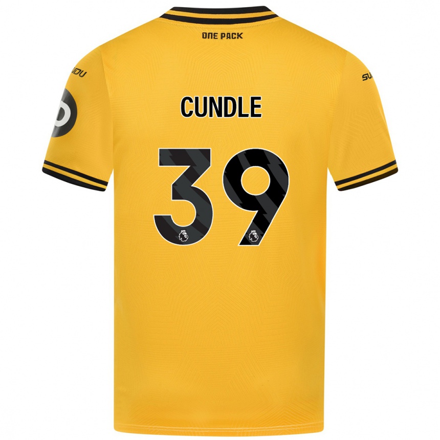 Niño Fútbol Camiseta Luke Cundle #39 Amarillo 1ª Equipación 2024/25 Perú