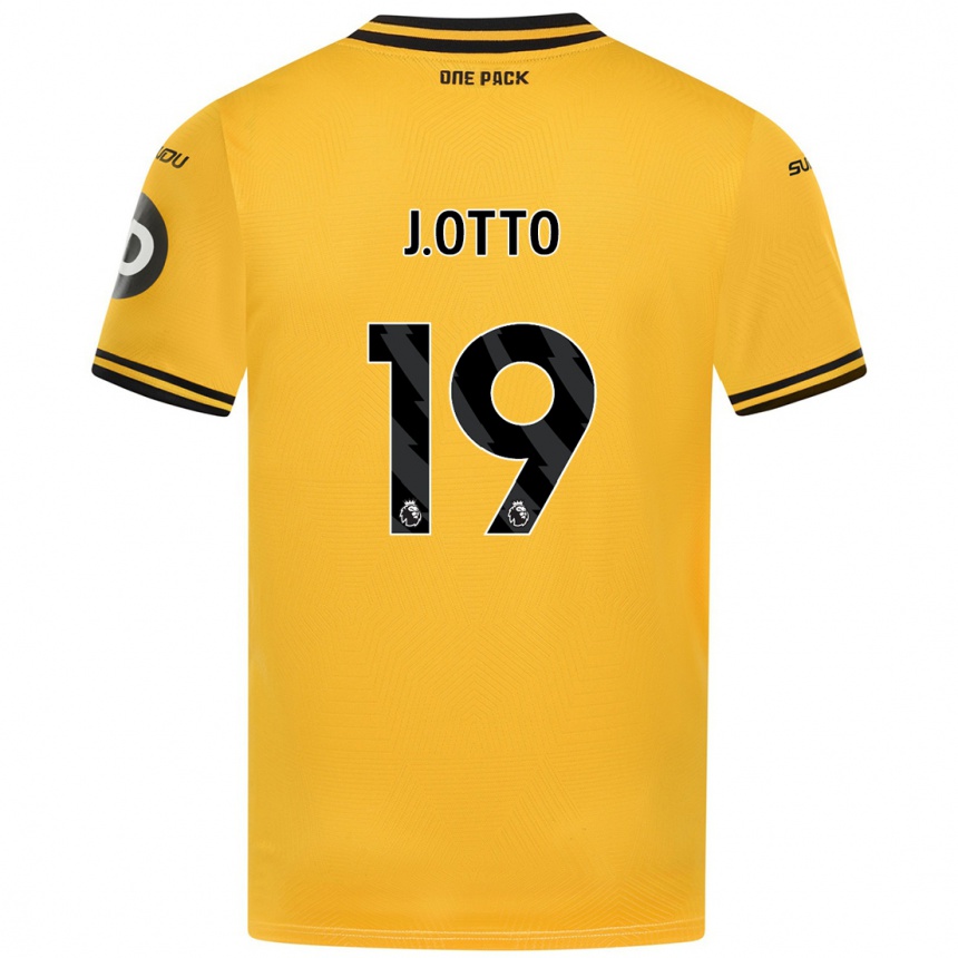 Niño Fútbol Camiseta Jonny Otto #19 Amarillo 1ª Equipación 2024/25 Perú