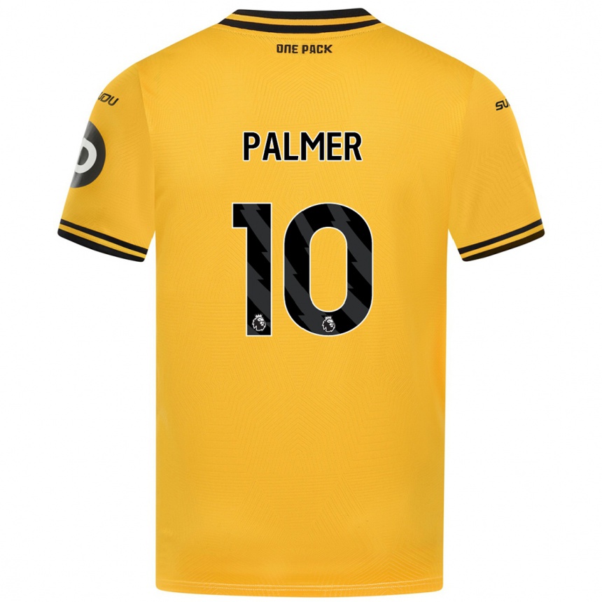 Niño Fútbol Camiseta Jamila Palmer #10 Amarillo 1ª Equipación 2024/25 Perú