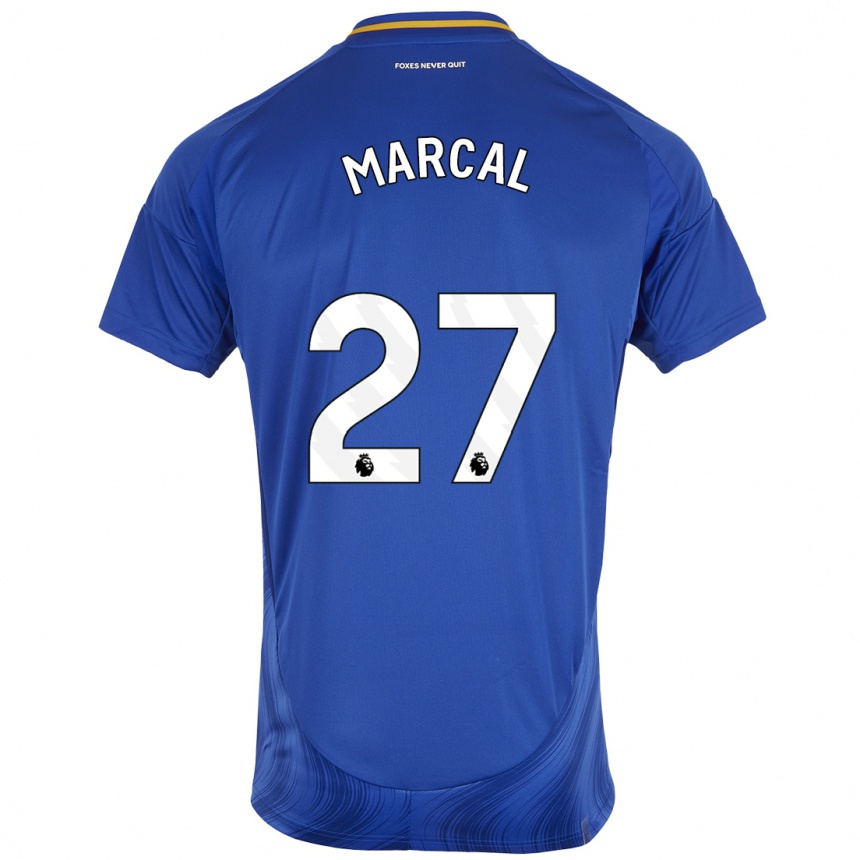 Niño Fútbol Camiseta Wanya Marçal #27 Azul Blanco 1ª Equipación 2024/25 Perú