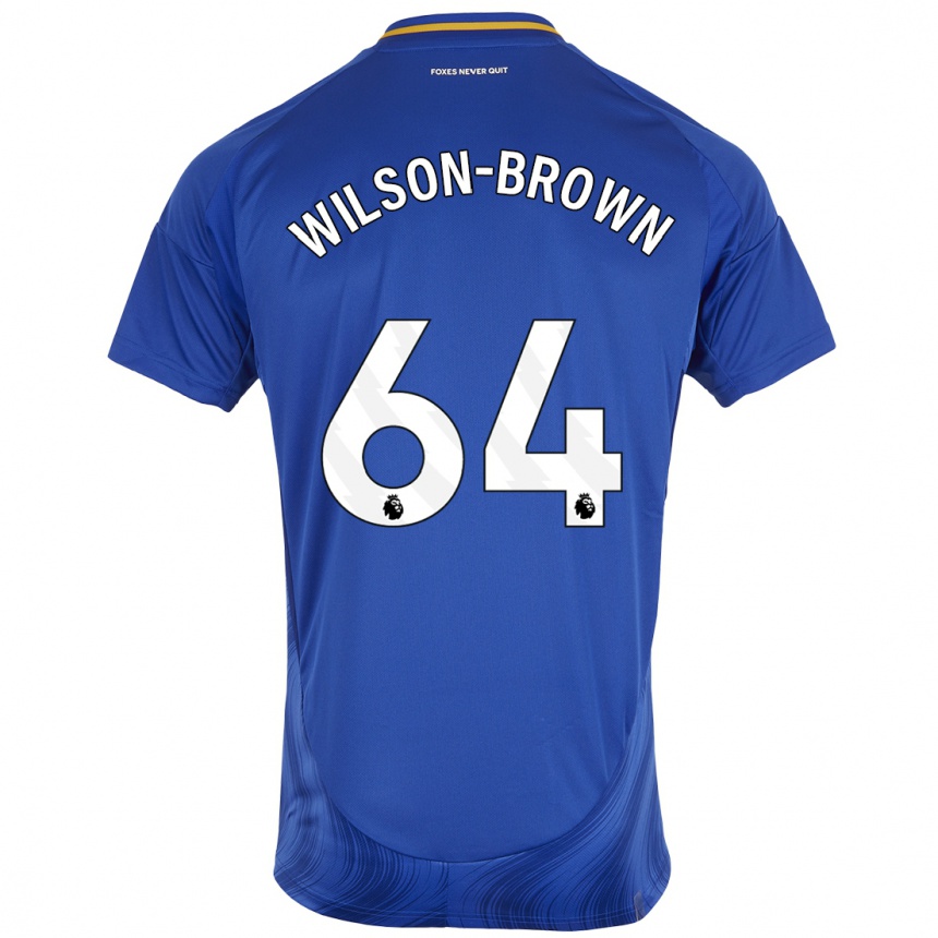 Niño Fútbol Camiseta Thomas Wilson-Brown #64 Azul Blanco 1ª Equipación 2024/25 Perú