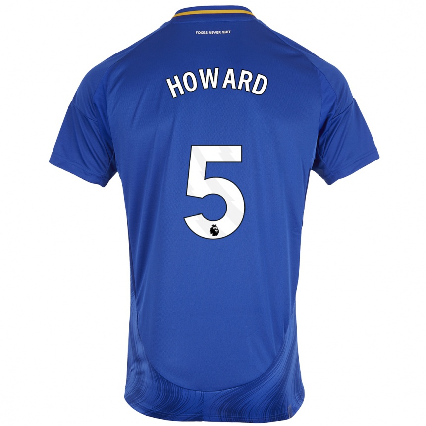 Niño Fútbol Camiseta Sophie Howard #5 Azul Blanco 1ª Equipación 2024/25 Perú