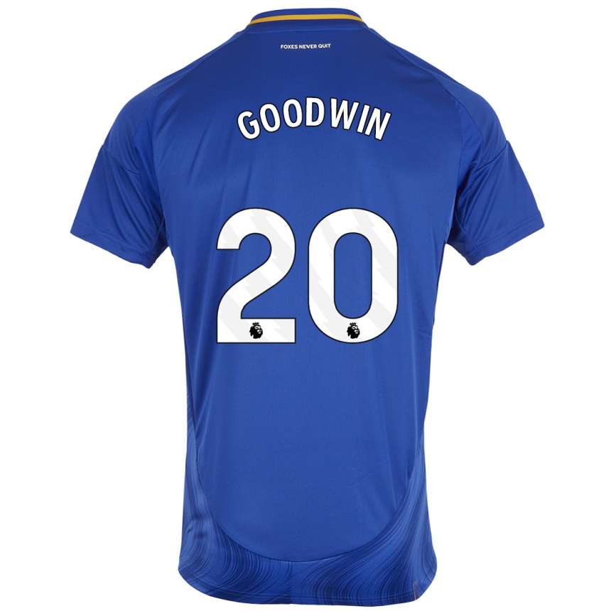 Niño Fútbol Camiseta Missy Goodwin #20 Azul Blanco 1ª Equipación 2024/25 Perú