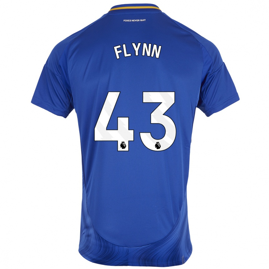 Niño Fútbol Camiseta Shane Flynn #43 Azul Blanco 1ª Equipación 2024/25 Perú