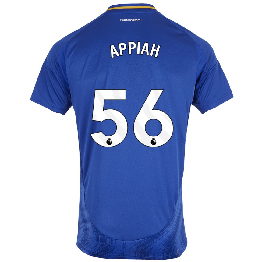 Niño Fútbol Camiseta Paul Appiah #56 Azul Blanco 1ª Equipación 2024/25 Perú