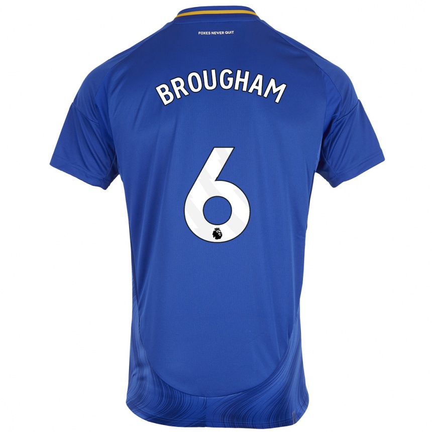 Niño Fútbol Camiseta Georgia Brougham #6 Azul Blanco 1ª Equipación 2024/25 Perú