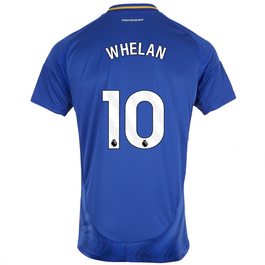 Niño Fútbol Camiseta Aileen Whelan #10 Azul Blanco 1ª Equipación 2024/25 Perú