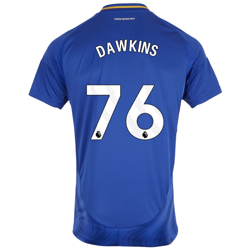 Niño Fútbol Camiseta Kartell Dawkins #76 Azul Blanco 1ª Equipación 2024/25 Perú