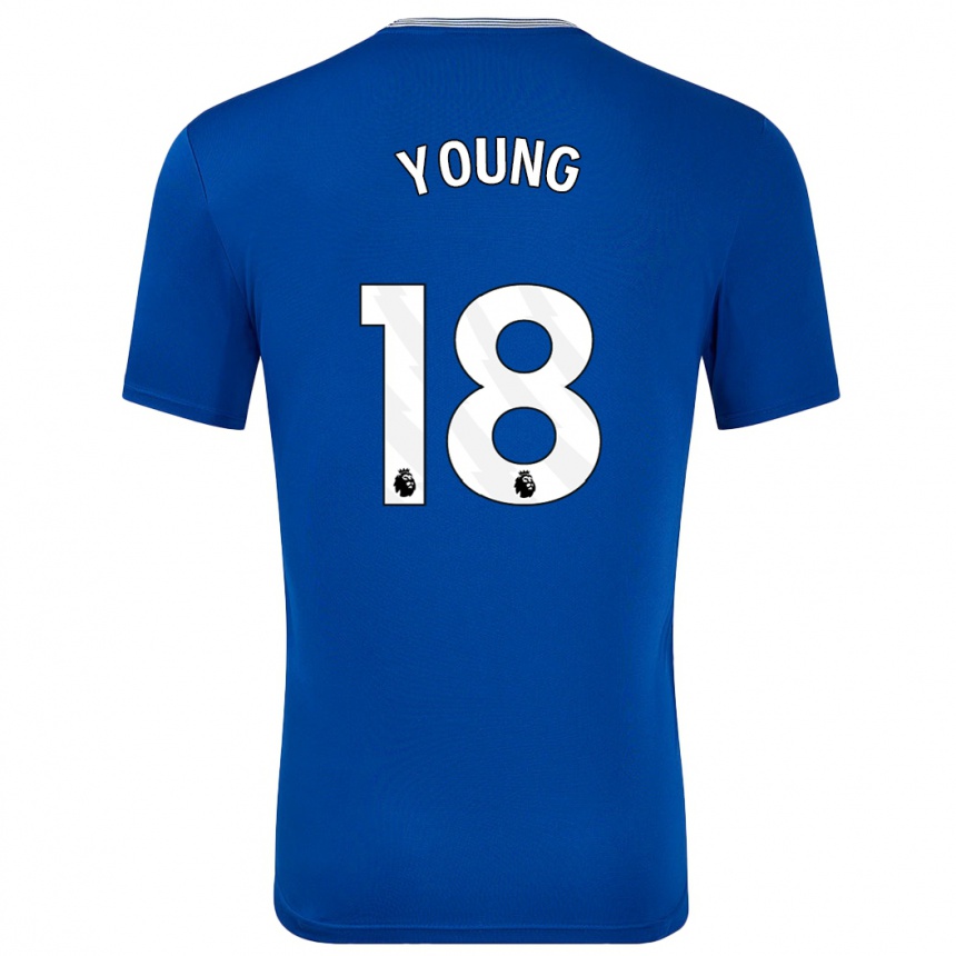 Niño Fútbol Camiseta Ashley Young #18 Azul Con 1ª Equipación 2024/25 Perú