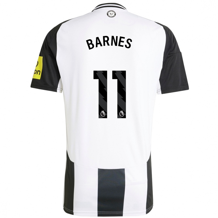 Niño Fútbol Camiseta Harvey Barnes #11 Blanco Negro 1ª Equipación 2024/25 Perú