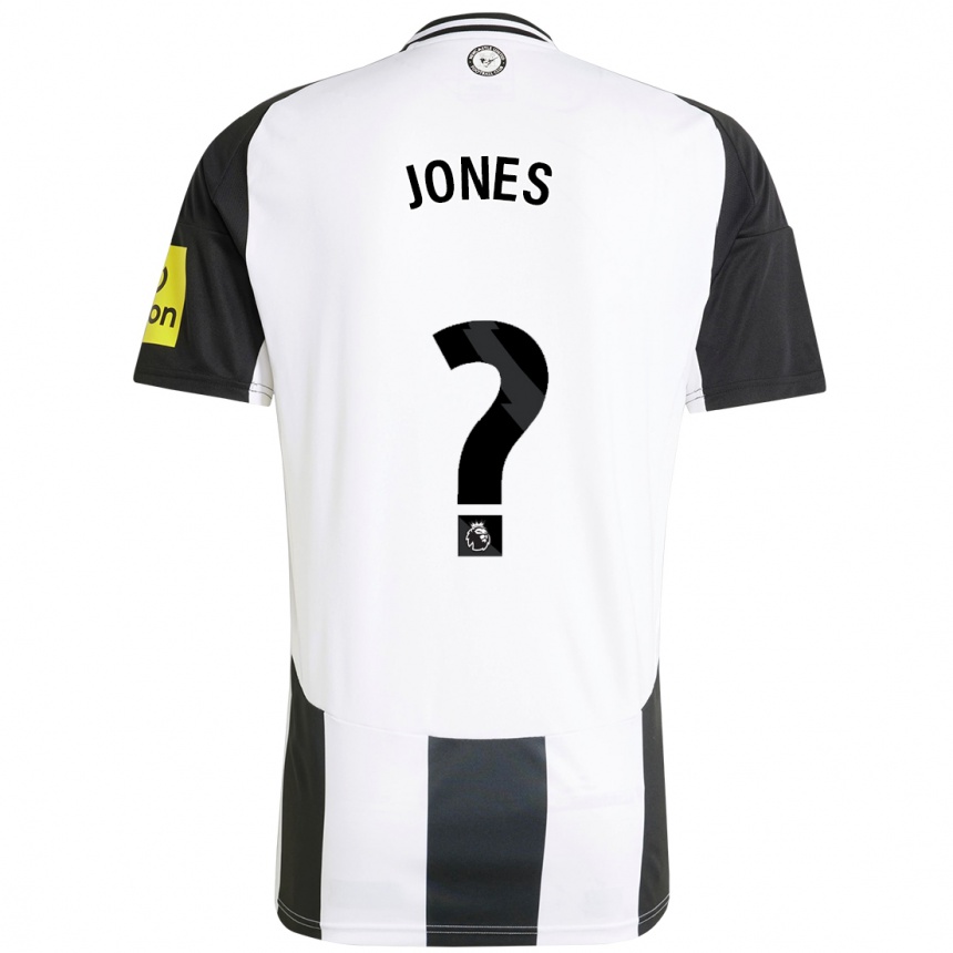 Niño Fútbol Camiseta Tyler Jones #0 Blanco Negro 1ª Equipación 2024/25 Perú