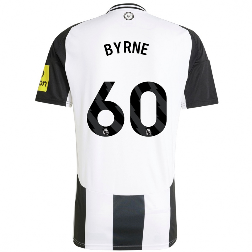 Niño Fútbol Camiseta Reece Byrne #60 Blanco Negro 1ª Equipación 2024/25 Perú