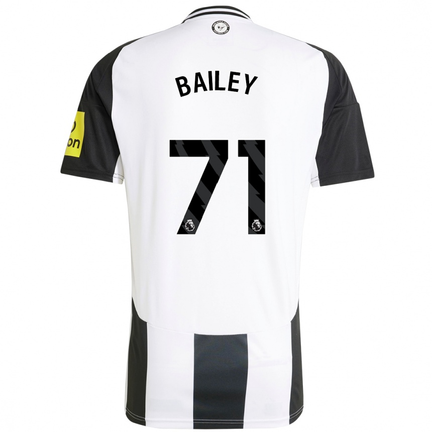 Niño Fútbol Camiseta Scott Bailey #71 Blanco Negro 1ª Equipación 2024/25 Perú