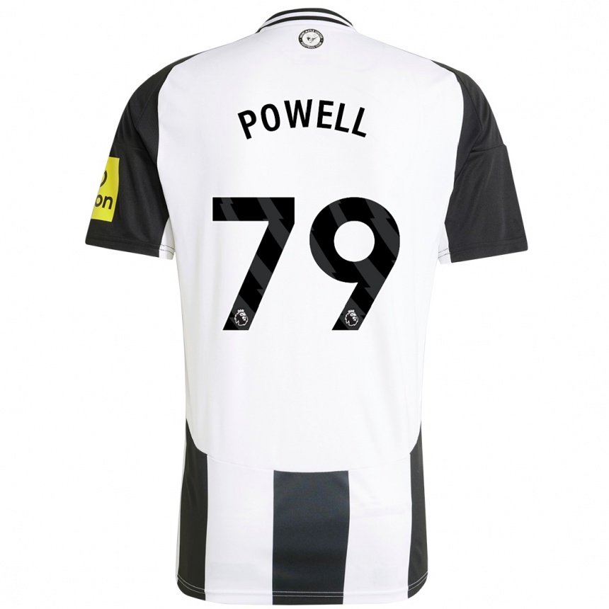 Niño Fútbol Camiseta Rory Powell #79 Blanco Negro 1ª Equipación 2024/25 Perú