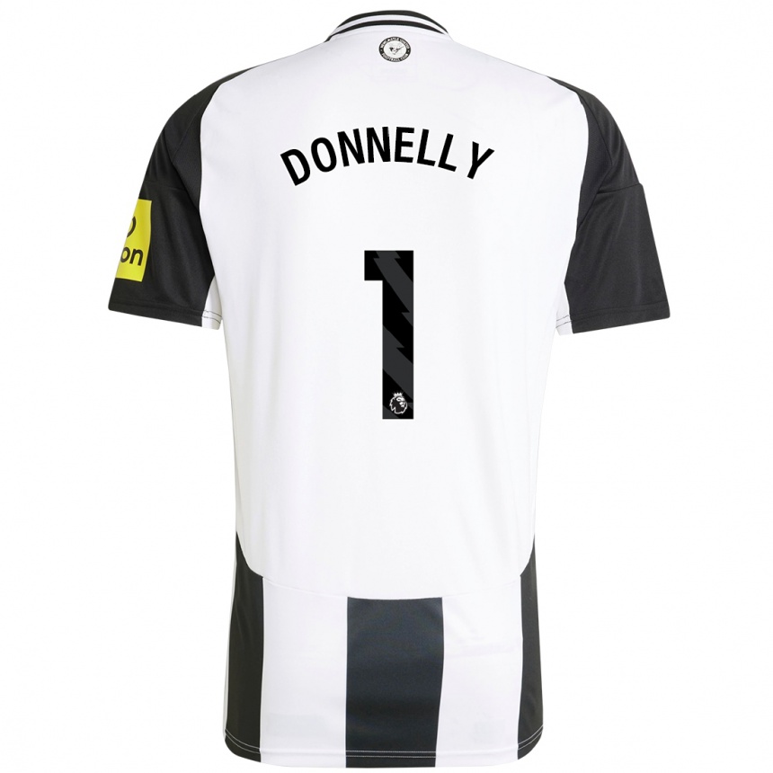 Niño Fútbol Camiseta Grace Donnelly #1 Blanco Negro 1ª Equipación 2024/25 Perú