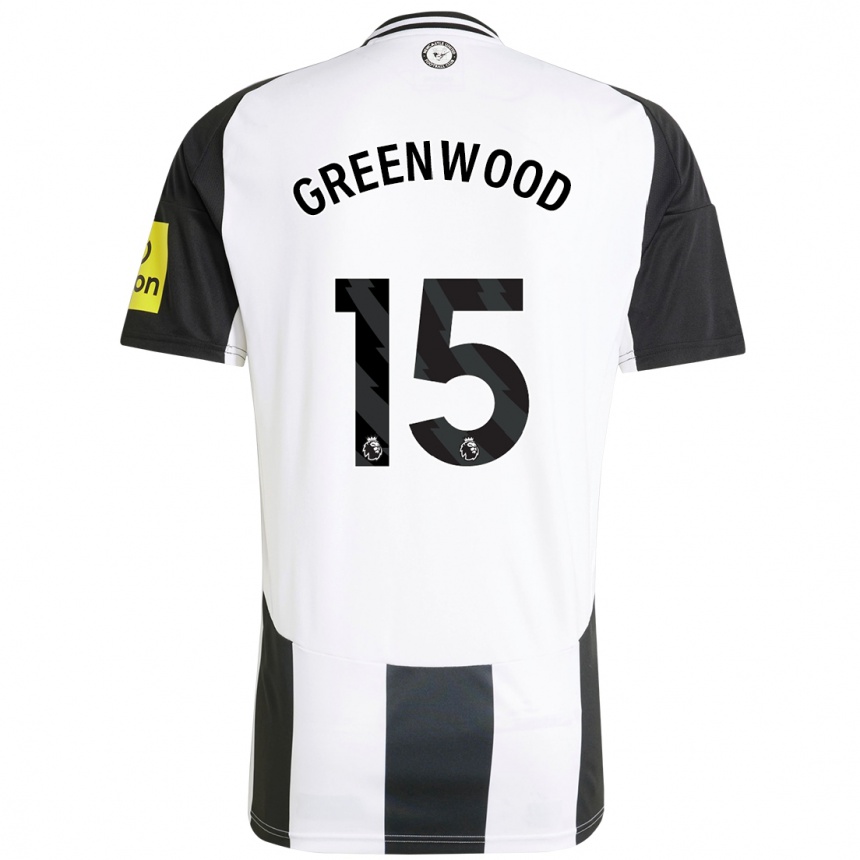 Niño Fútbol Camiseta Hannah Greenwood #15 Blanco Negro 1ª Equipación 2024/25 Perú