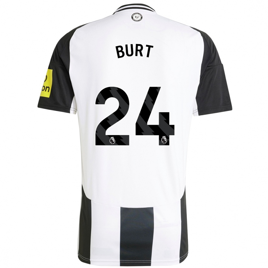 Niño Fútbol Camiseta Daisy Burt #24 Blanco Negro 1ª Equipación 2024/25 Perú