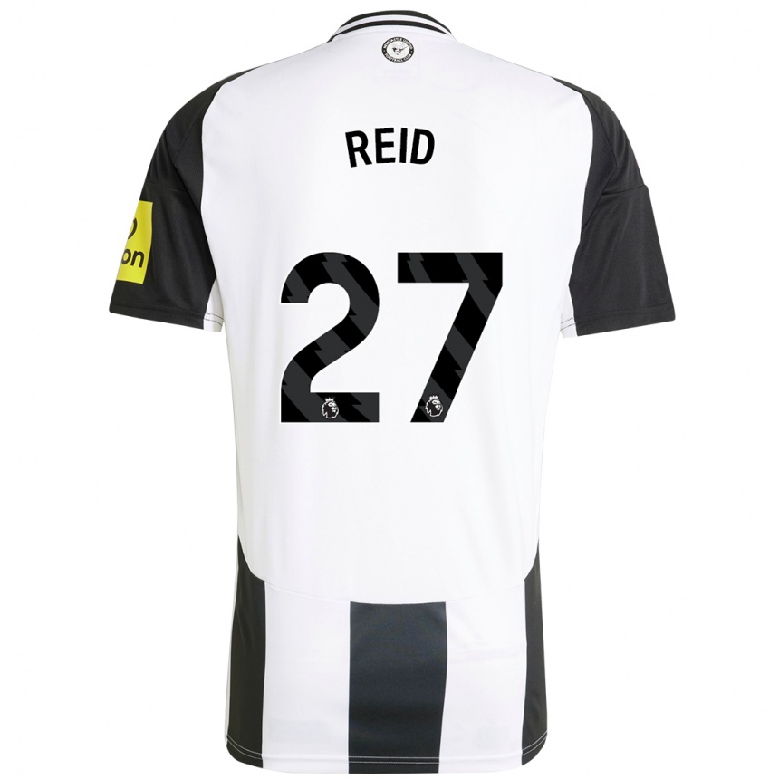 Niño Fútbol Camiseta Hannah Reid #27 Blanco Negro 1ª Equipación 2024/25 Perú