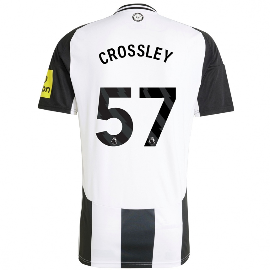 Niño Fútbol Camiseta Kyle Crossley #57 Blanco Negro 1ª Equipación 2024/25 Perú