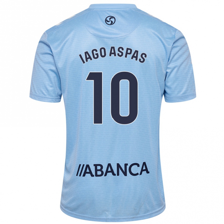 Niño Fútbol Camiseta Iago Aspas #10 Azul Cielo 1ª Equipación 2024/25 Perú