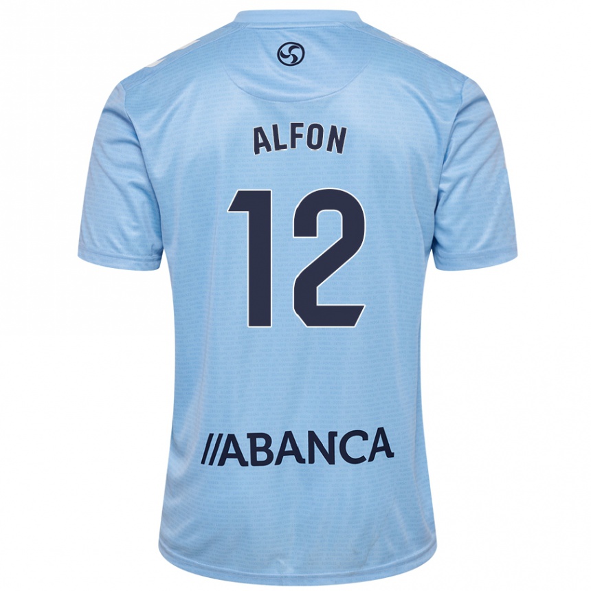 Niño Fútbol Camiseta Alfon González #12 Azul Cielo 1ª Equipación 2024/25 Perú