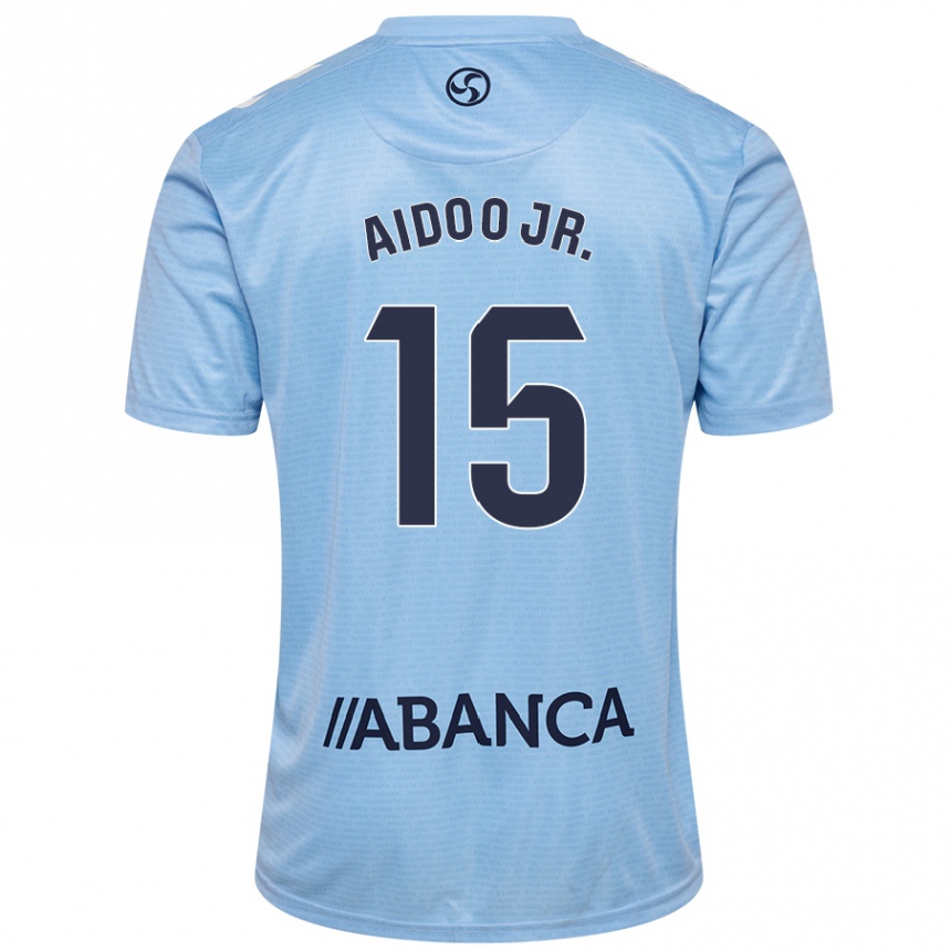 Niño Fútbol Camiseta Joseph Aidoo #15 Azul Cielo 1ª Equipación 2024/25 Perú