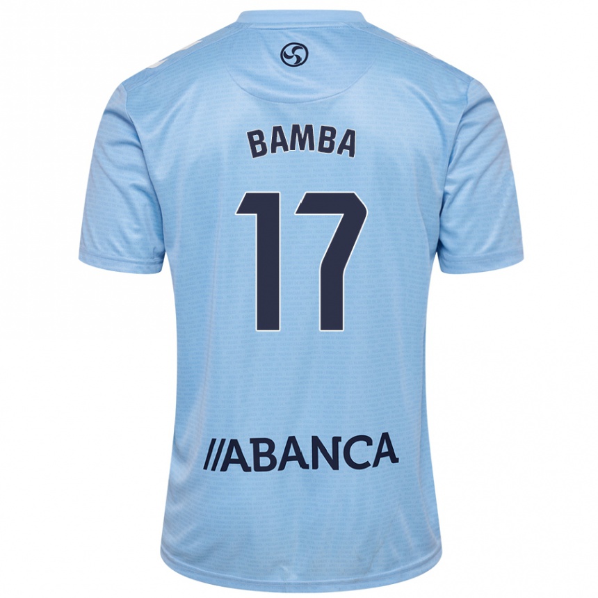 Niño Fútbol Camiseta Jonathan Bamba #17 Azul Cielo 1ª Equipación 2024/25 Perú